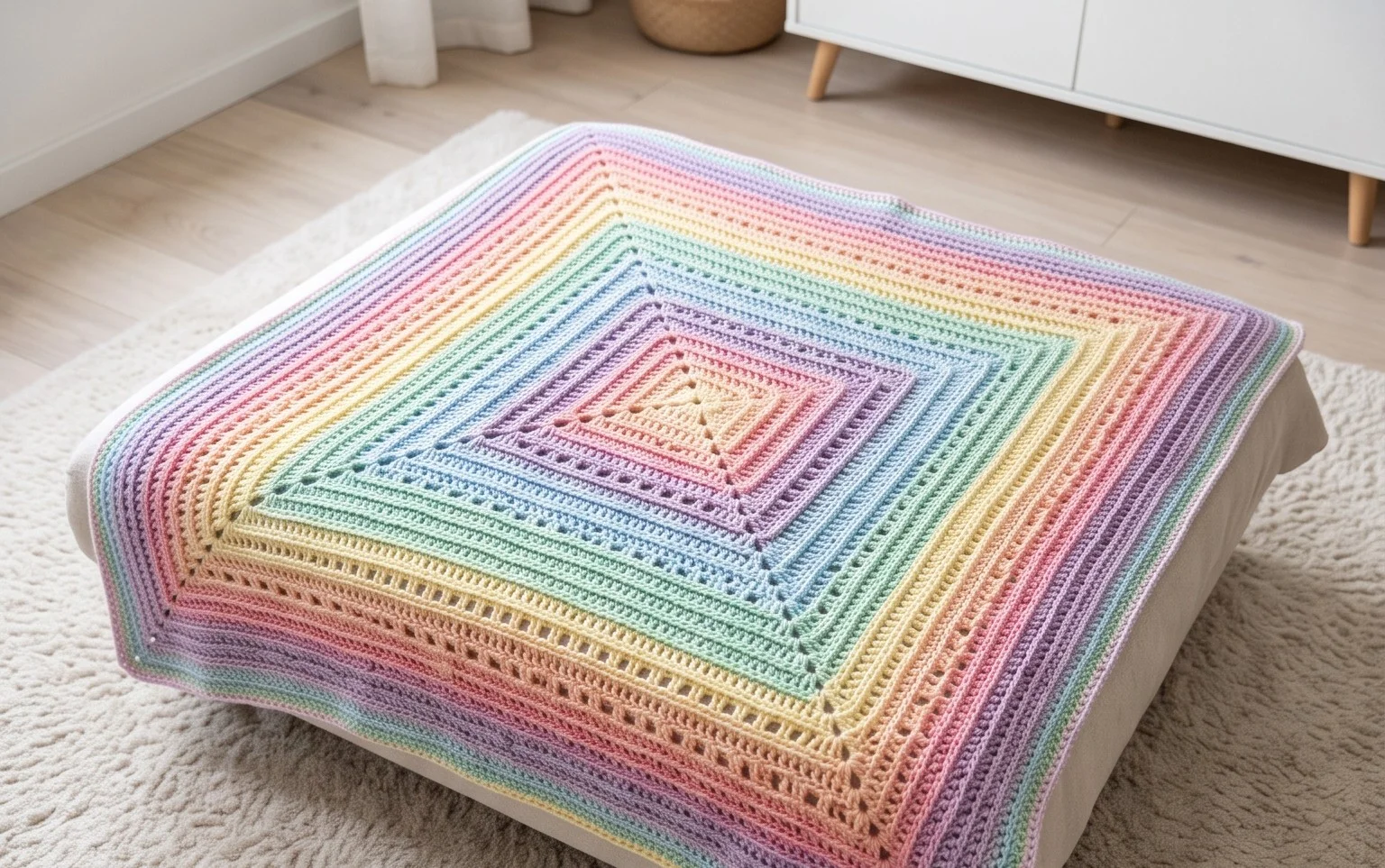Beautiful Rainbow Hugs Mosaic Blanket